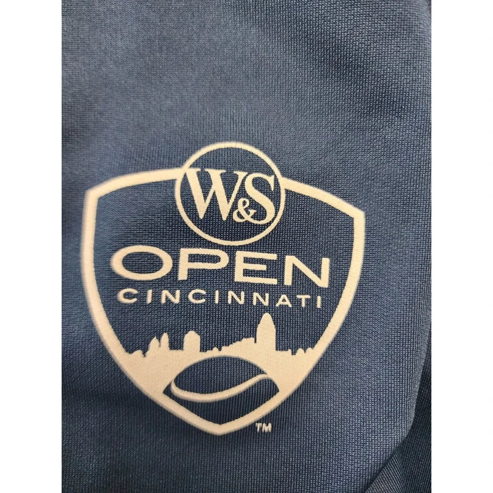 Fila W&S Open Cincinnati Tennis Full Zip Jacket Mens XL Blue Performance Track